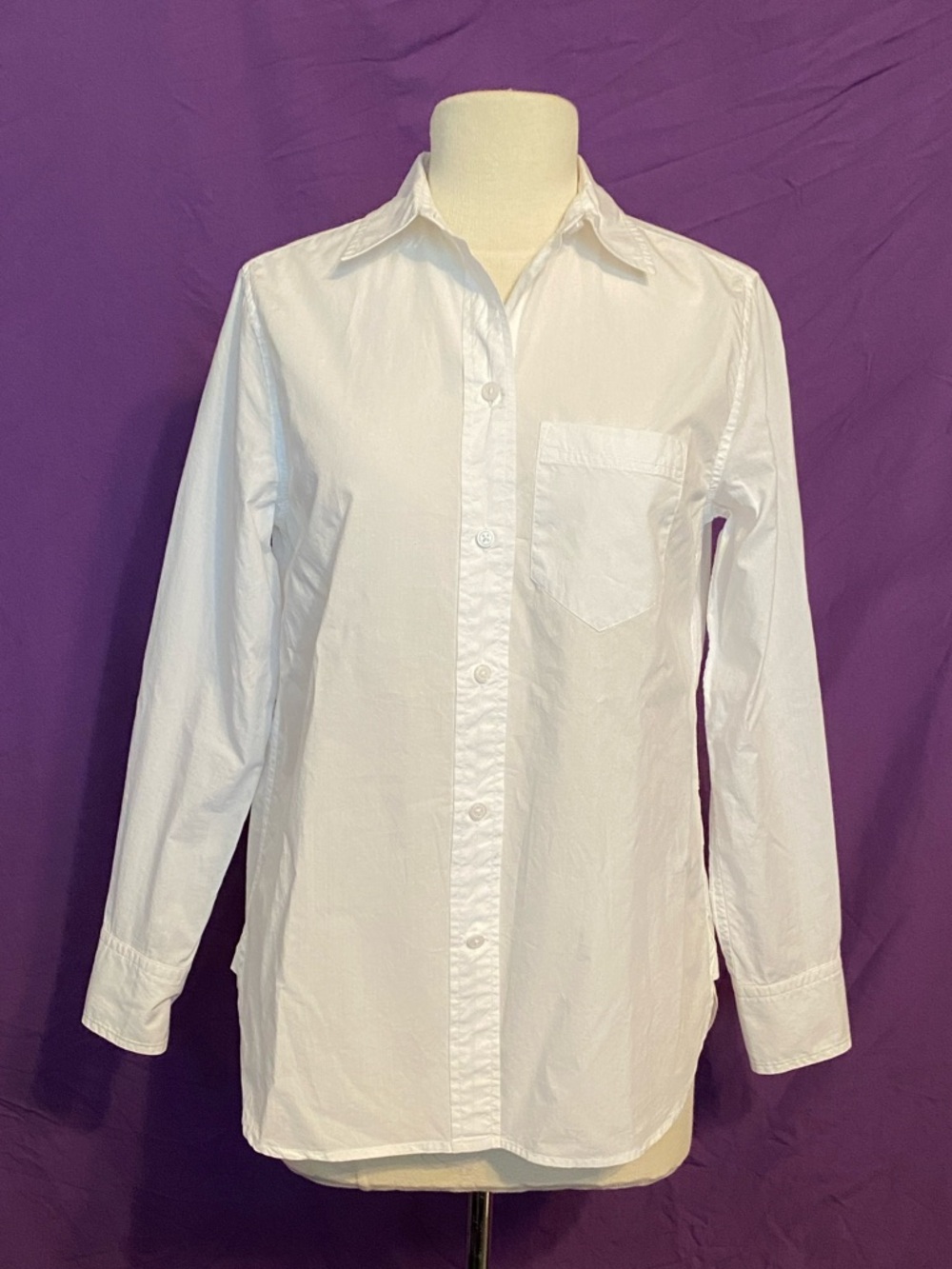 J. Crew White Button-Down Long Sleeve Shirt